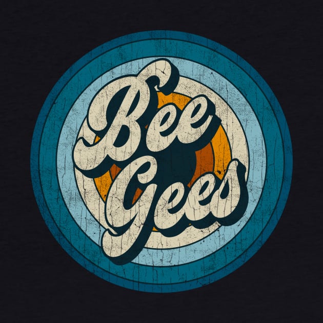 Bee Gees - Retro Circle Vintage by Skeletownn